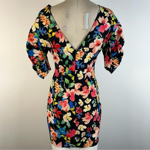 ❤️ Zara Multicolor Floral Mini Dress S - Picture 3 of 12